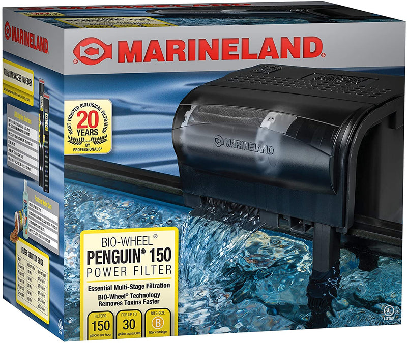Marineland Penguin 150 Power for 30 Gallon or Below Aquariums & Fish Tanks 150 GPH - MFG