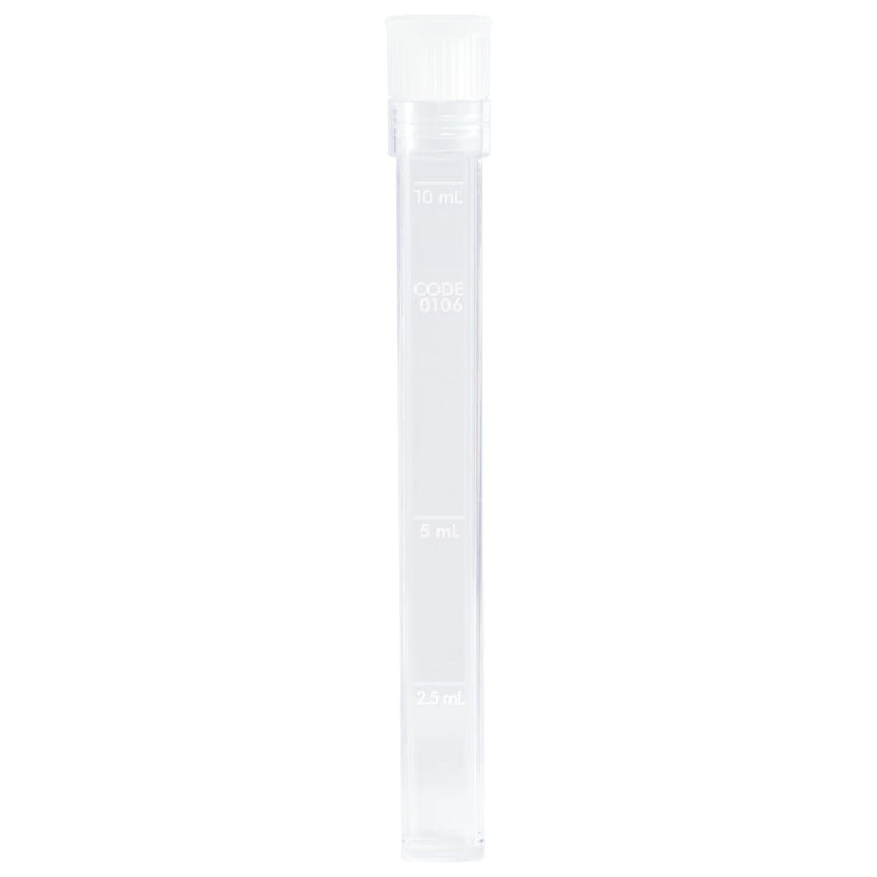 LaMotte 0106 LaMotte 0106 Plastic Test Tube, Square, 2.5 mL-5 mL-10 mL with Cap (Pack of 6)
