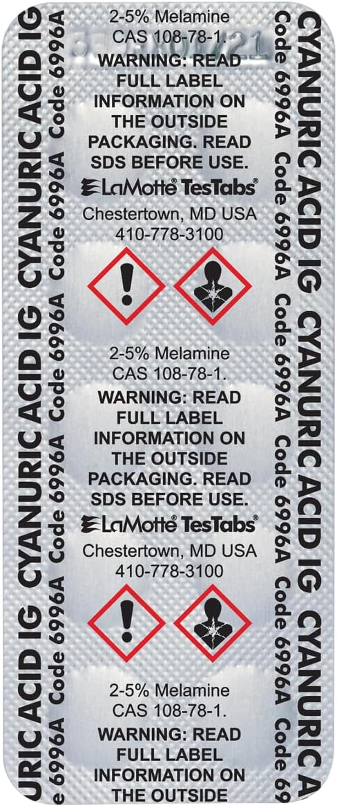 Lamotte Cyanuric Acid TesTabs for ColorQ Pro 7, 6996A-H, 50 Count