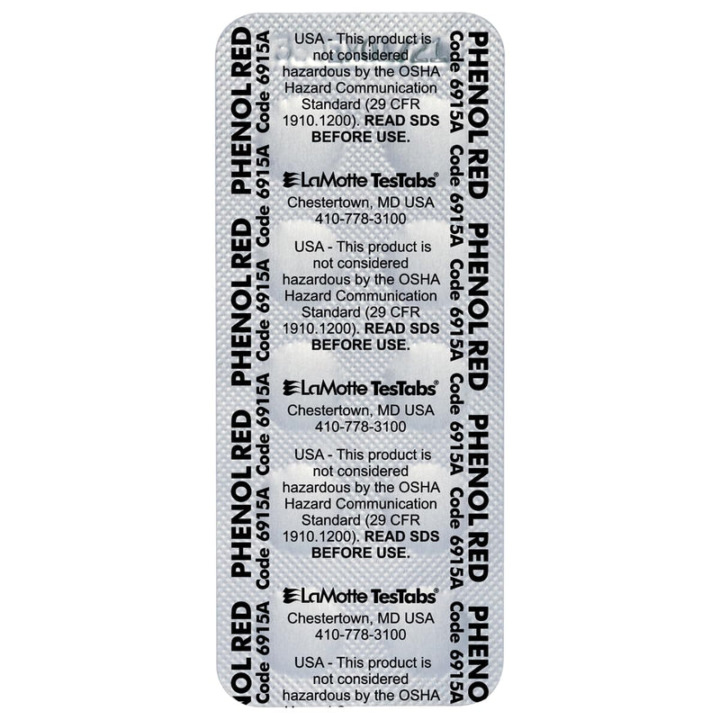 LaMotte 6915A Visual Grade TesTabs, Phenol Red, 100 ct.