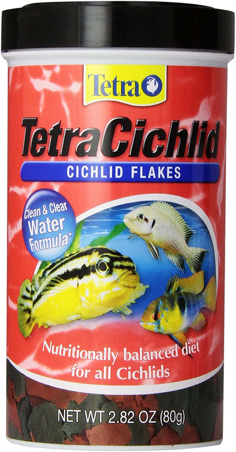 Tetra TetraCichlid Flakes Cichlid Fish Balanced Diet Daily For Aquariums & Tanks - 2.82 OZ