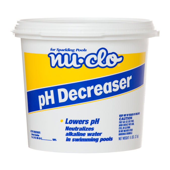 6 LB Nu-Clo PH Minus Decreaser For Pools & Spas - Sodium Bisulfate 1802