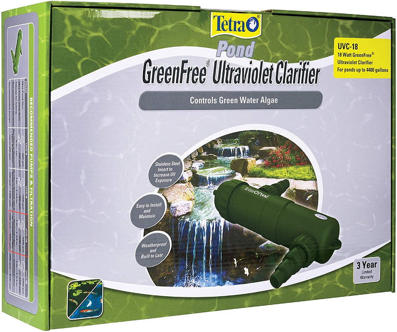 Tetra TetraPond GreenFree 18-Watt UV Ultraviolet Pond Light Clarifier Submersible & Up To 4400 Gallons