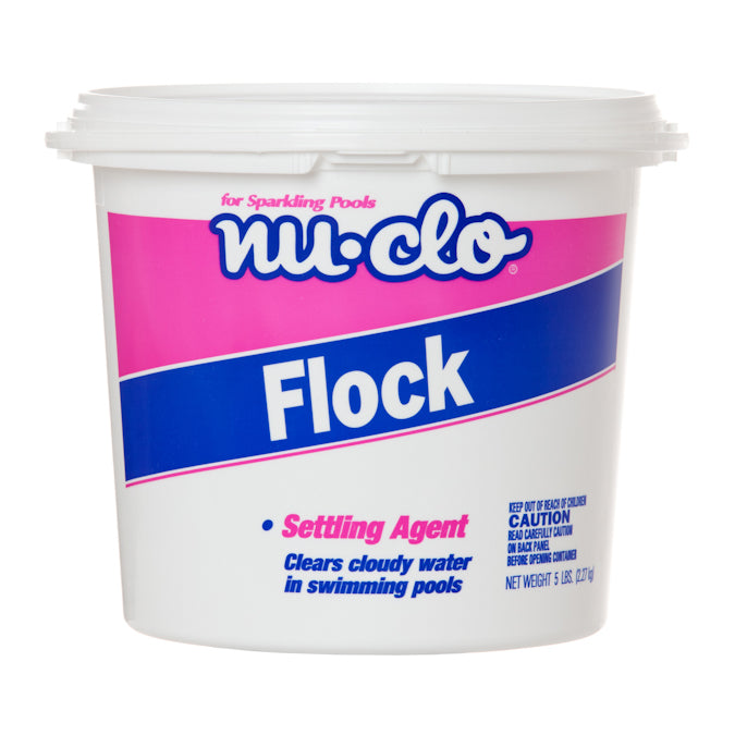 5 LB Nu-Clo Flock For Pools & Spas - Fast Acting Settling Agent & Clears Cloudy Water Clarifier 2102