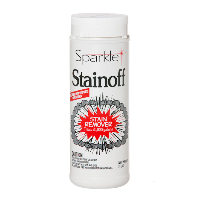 2 LB Sparkle Stainoff Granular Stain Remover For Pools - Non-Toxic & Treats 20,000 Gallons 3075