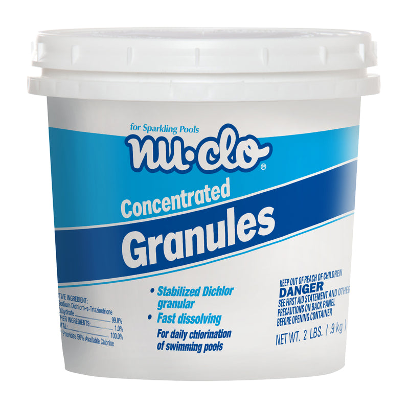 2 LB Nu-Clo Fast Dissolving Concentrated Dichlor Granules For Pools - Granular 3209