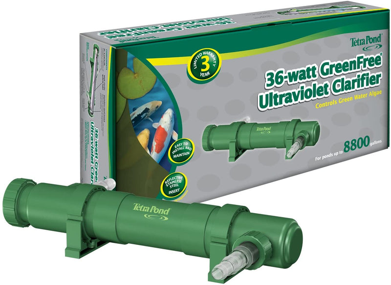 Tetra TetraPond GreenFree 36-Watt UV Ultraviolet Pond Light Clarifier Submersible & Up To 8800 Gallons