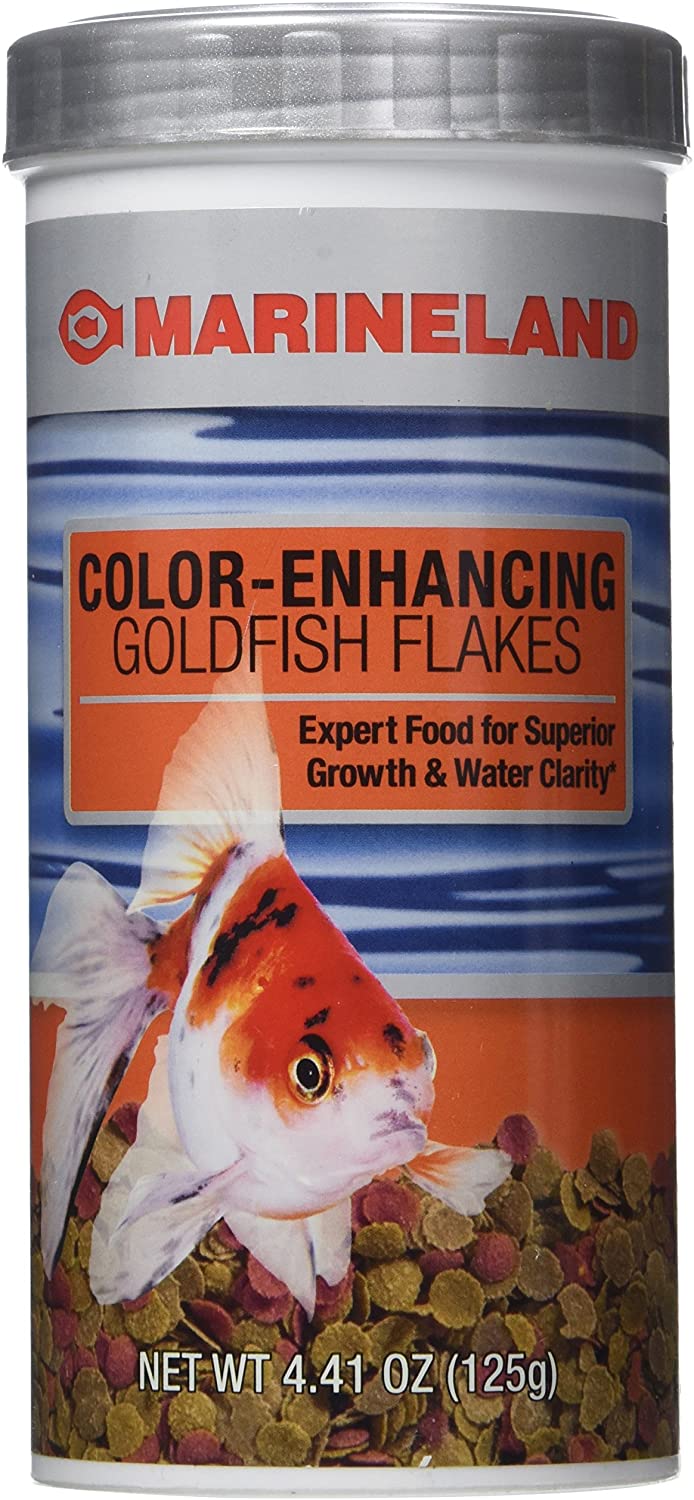 Marineland Color-Enhancing Goldish Food Flakes for Growth & Water Clarify - 4.41 OZ