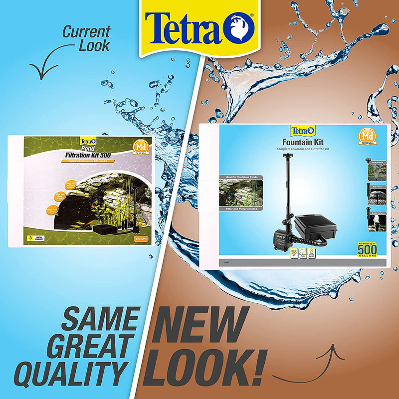 Tetra Filtration Fountain Kit 500 GPH For Complete Setup for 250-500 Gallon Ponds or Fountains