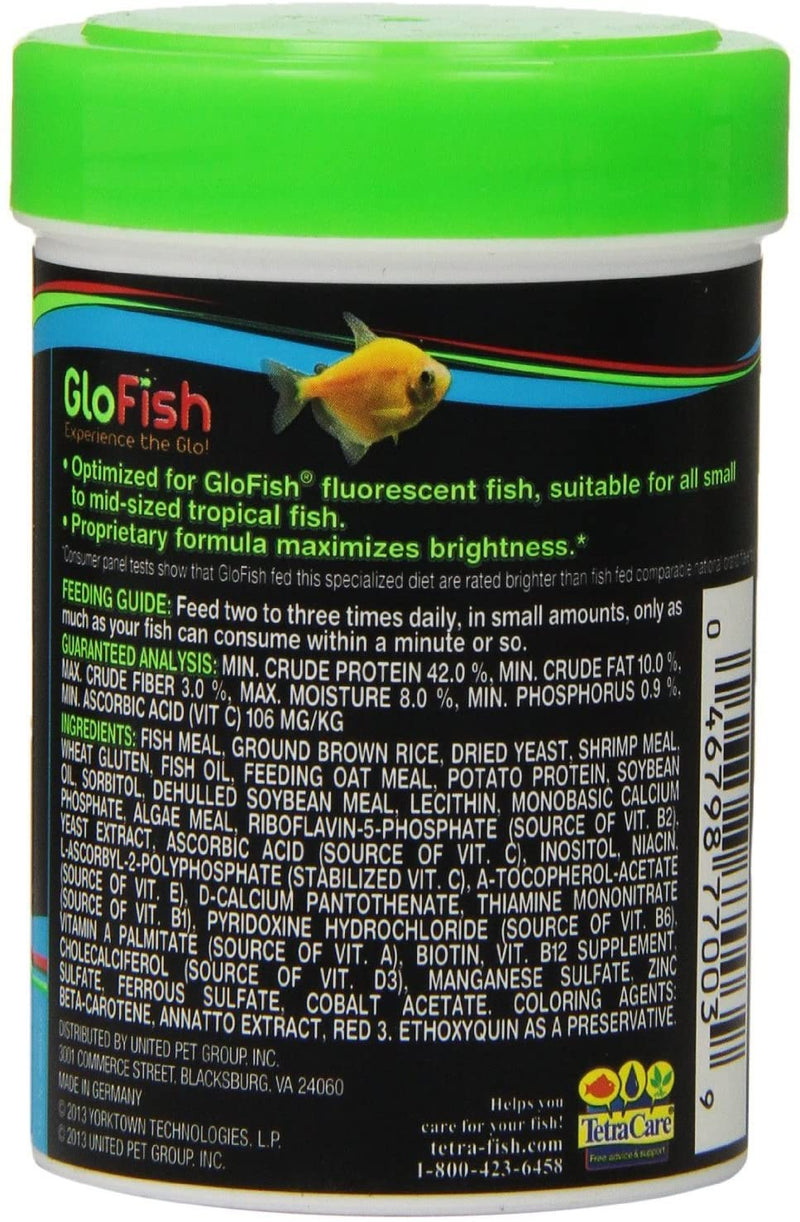 Tetra GloFish Special Flake Food For Fish Aquariums & Fish Tanks -1.59 OZ