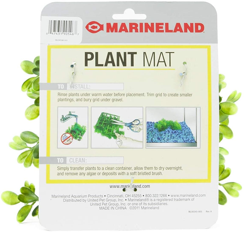 Marineland 5.25'' by 5.25'' Plastic Boxwood Plant Mat for Aquariums & Terrariums - MFG