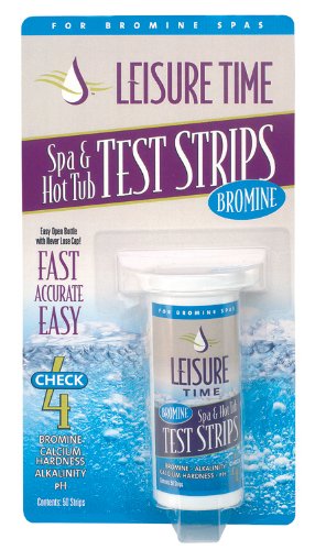 Leisure Time Spa & Hot Tub Test Strips Bromine 50 Test Strips 4 Way Test Strips Simple Spa Care 45005A 45005