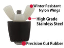 #2 Winter Plug 3/4 Inch Thread Rubber Expansion For Winterizing Pools & Spas By Technical Products