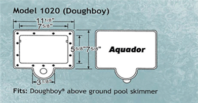 Aquador 71020 Replacement Snap On Lid Only For Doughboy Skimmer Face plate 1020 Model