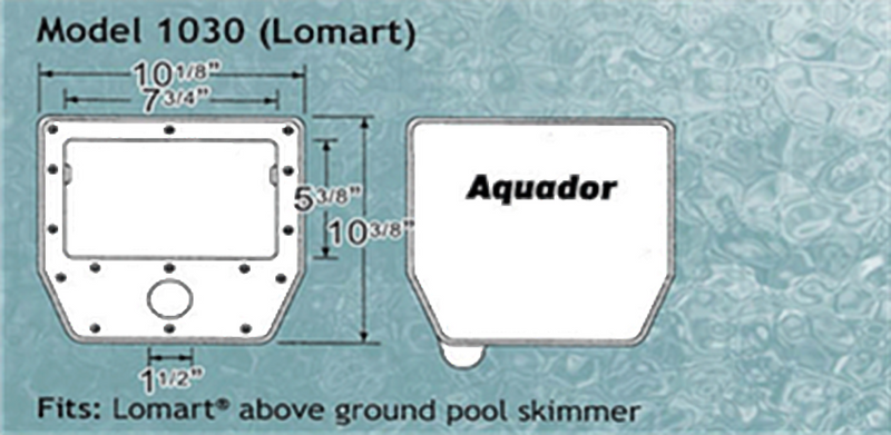 Aquador 1030 Winterizing Skimmer Closure Cover Plate For Lomart Above Ground Pools