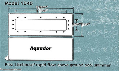 Aquador 71040 Replacement Snap On Lid Only For Litehouse Rapid Flow Above Ground Skimmers