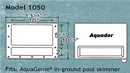 Aquador 71050 Replacement Snap On Lid Only For AquaGenie Skimmer Faceplate Model 1050