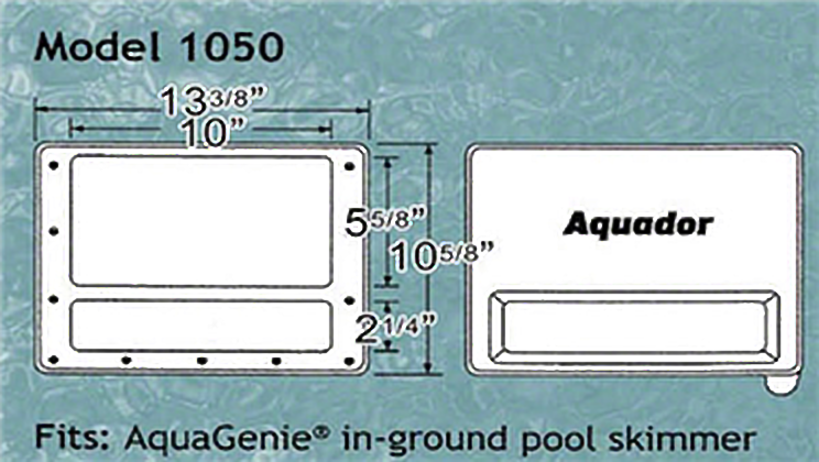 Aquador 71050 Replacement Snap On Lid Only For AquaGenie Skimmer Faceplate Model 1050