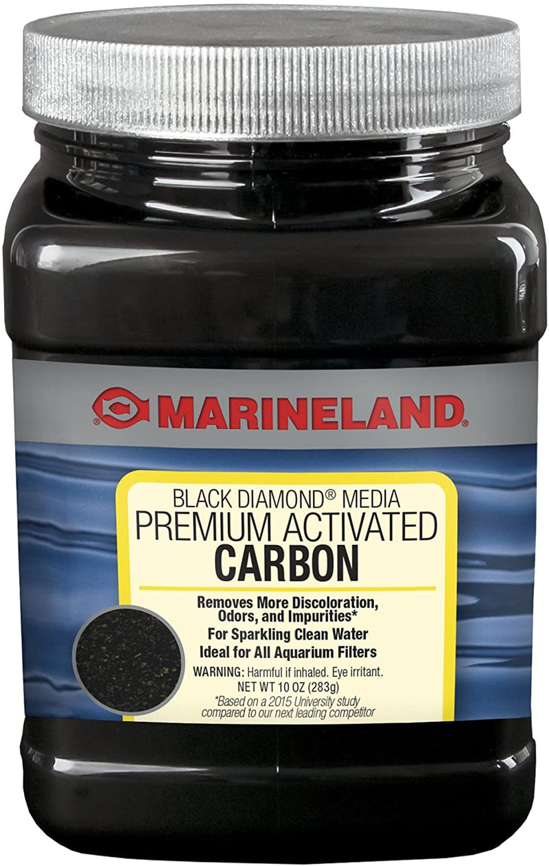 Marineland Black Diamond Media Premium Activated Carbon 10 OZ for Aquariums & Fish Tanks - MFG