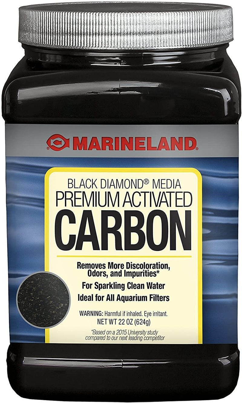 Marineland Black Diamond Media Premium Activated Carbon 22 OZ for Aquariums & Fish Tanks - MFG