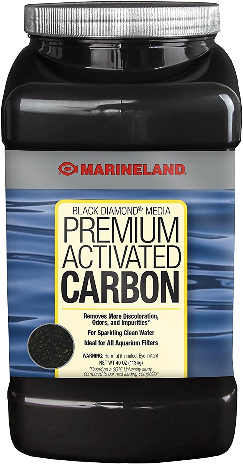 Marineland Black Diamond Media Premium Activated Carbon 40 OZ for Aquariums & Fish Tanks - MFG