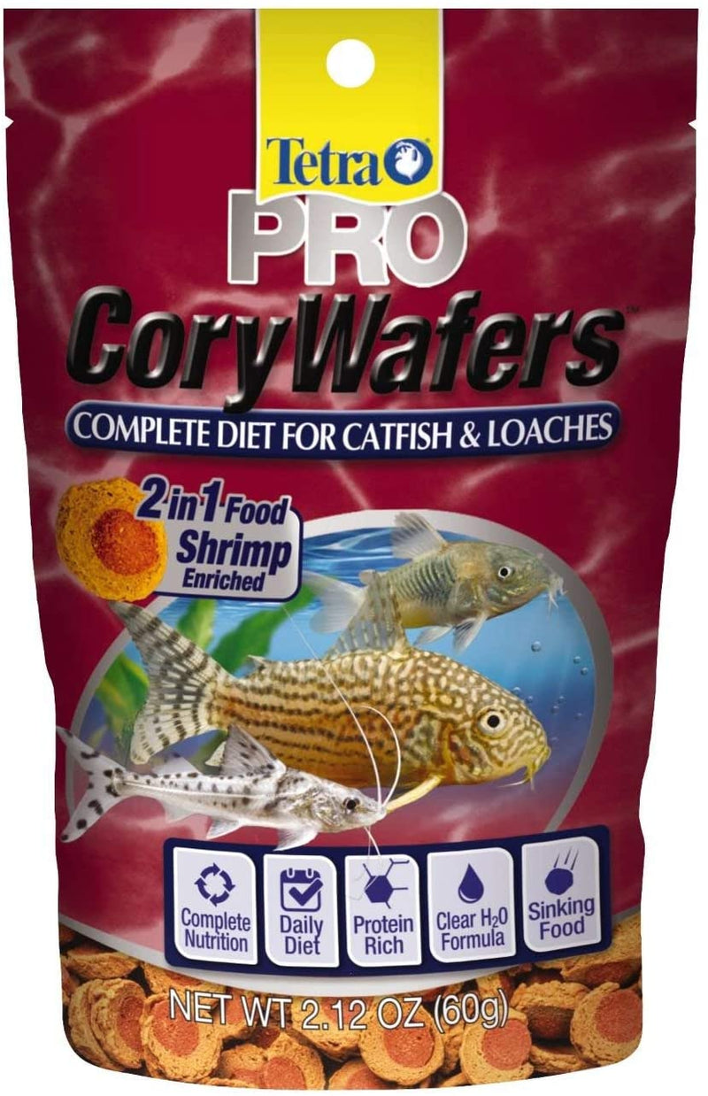 TetraPro CoryWafers Food 2-IN-1 Food Shrimp Wafers For Catfish & Loaches Aquariums & Fish Tanks - 2.12 OZ