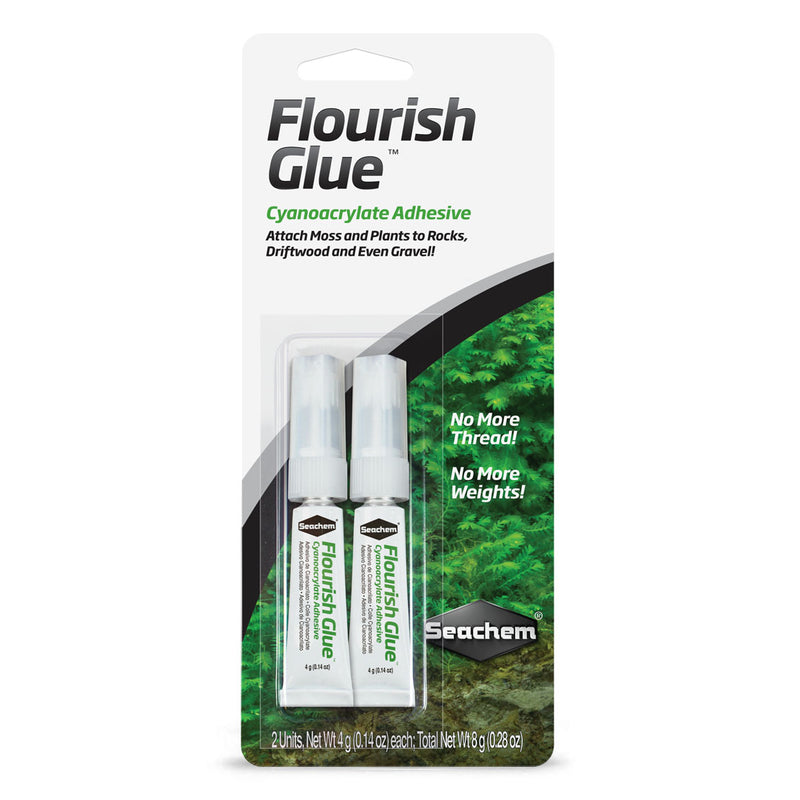 Seachem Flourish Glue for Aquarium Cyanoacrylate Adhesive - 2 Pack of 4 Grams