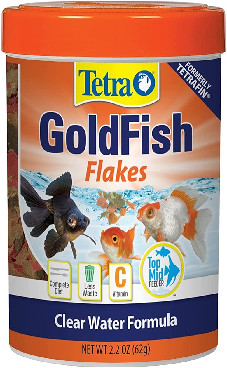 Tetra Goldfish Fish Flakes Balanced Diet Daily For Aquariums & Fish Tanks -2.2 OZ