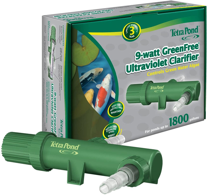 Tetra TetraPond GreenFree 9-Watt UV Ultraviolet Pond Light Clarifier Submersible  & Up To 1800 Gallons