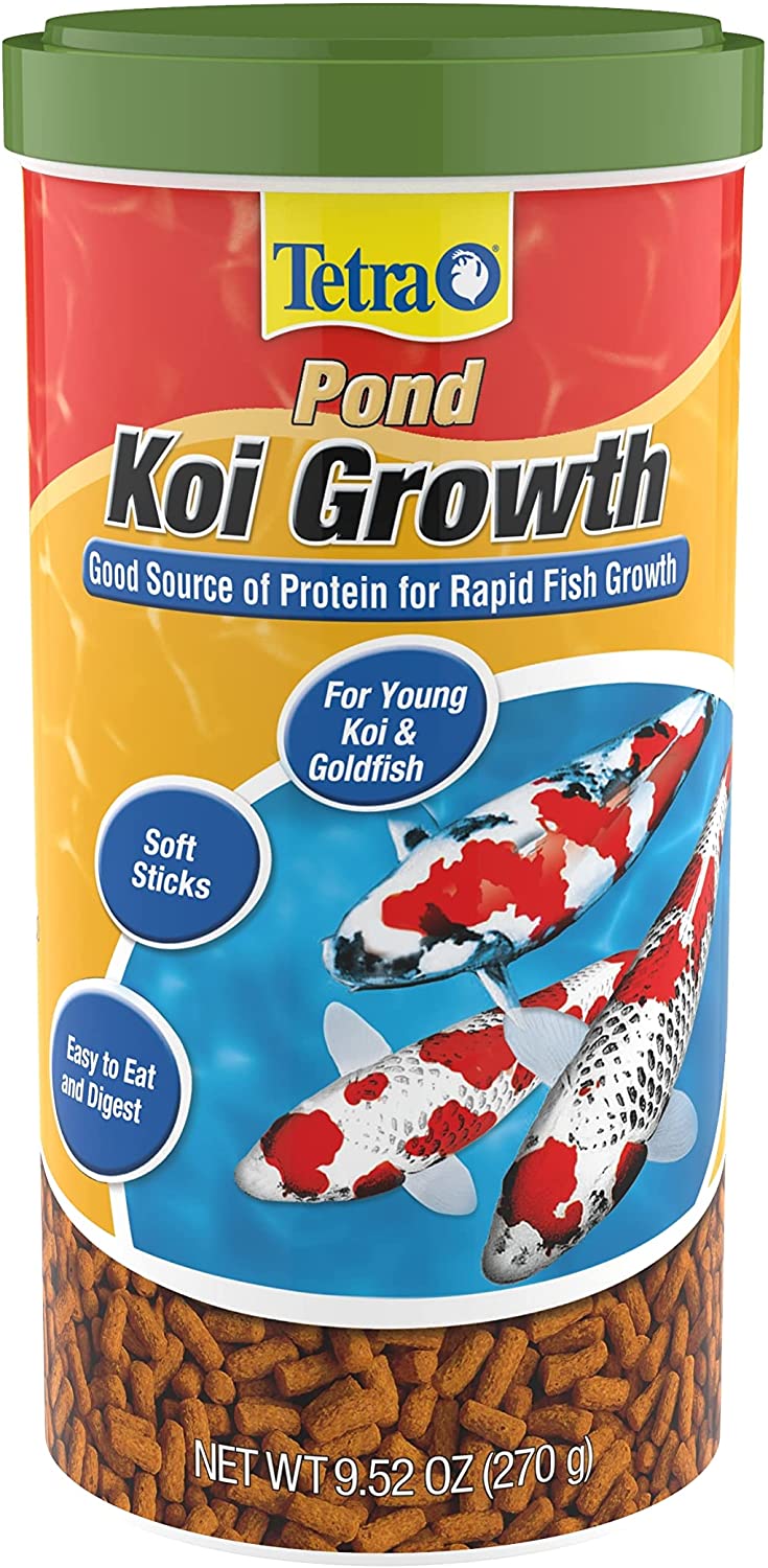 Tetra Pond Koi Growth Sticks Food High Protein For Rapid Fish Growth - 9.52 OZ