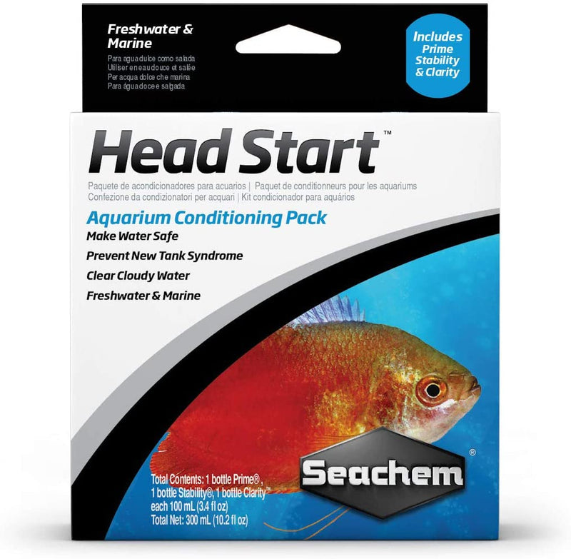 Seachem HeadStart Aquarium Conditioner 3-Pack - Each Bottle is 100 ML