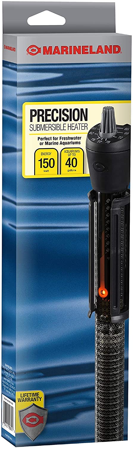 Marineland Aquarium Up Until 40 Gallons Precision Submersible Heater 150 Watt