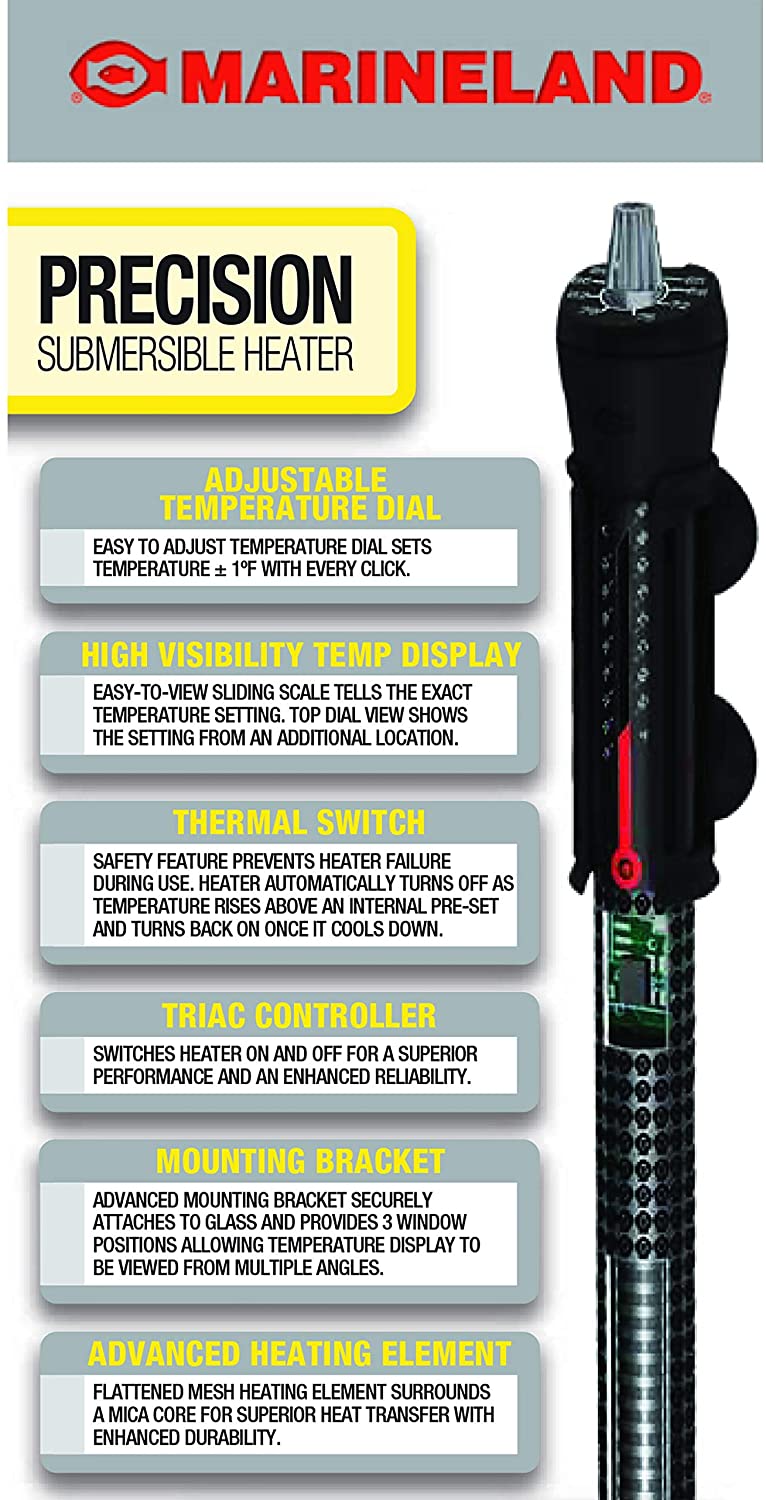 Marineland Aquarium Up Until 12 Gallons Precision Submersible Heater 50 Watt