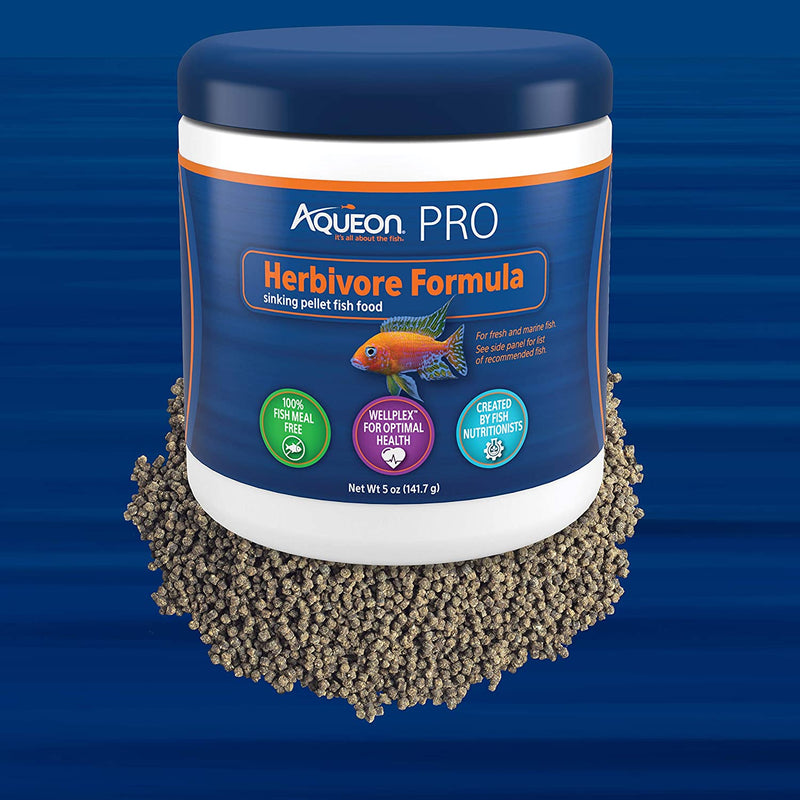 Aqueon Pro Herbivore Formula Sinking Pellet Fish Food - 4 OZ