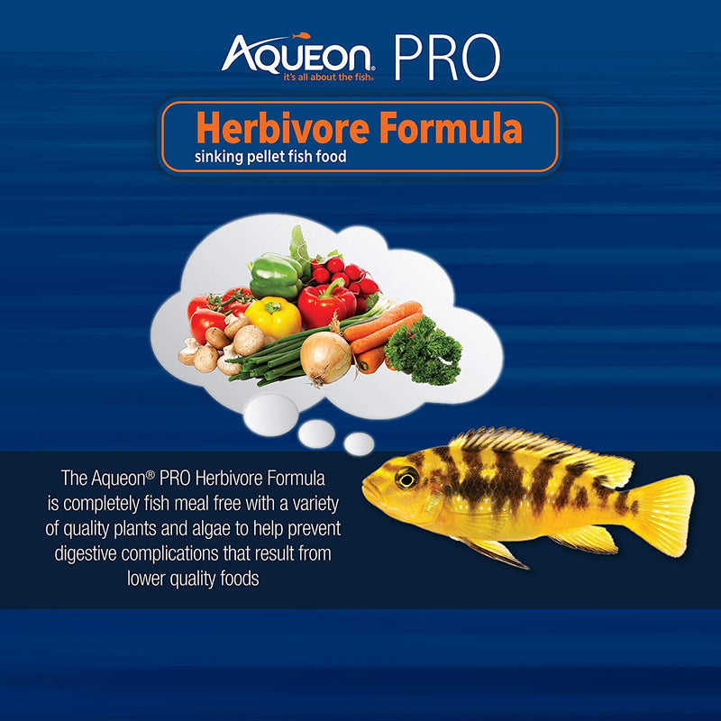 Aqueon Pro Herbivore Formula Sinking Pellet Fish Food - 4 OZ