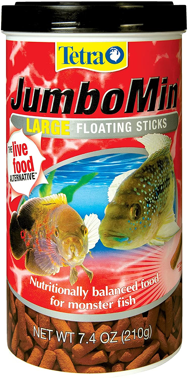 Tetra JumboMin Large Floating Sticks for Fish Balanced Diet Daily For Aquariums & Tanks - 7.4 OZ