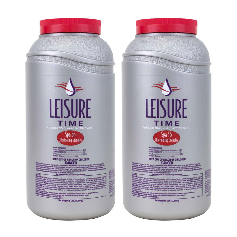 5 LB Leisure Time Spa 56 Chlorinating Granules Sanitizer For Hot Tubs & Spas E5