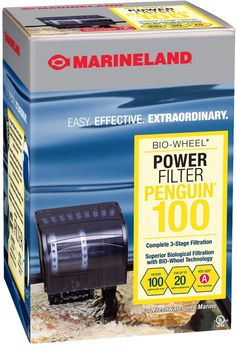 Marineland Penguin 100 Power for 20 Gallon or Below Aquariums & Fish Tanks 100 GPH - MFG