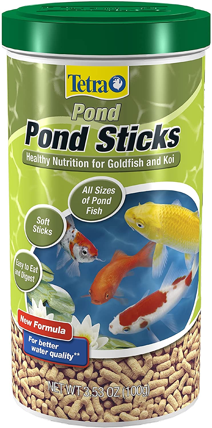 Tetra Pond Floating Soft Sticks for Fish Balanced Diet Daily For Goldfish & Koi - 3.53 OZ