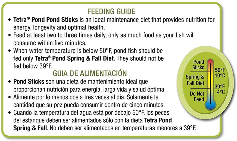 Tetra Pond Floating Soft Sticks for Fish Balanced Diet Daily For Goldfish & Koi - 3.53 OZ