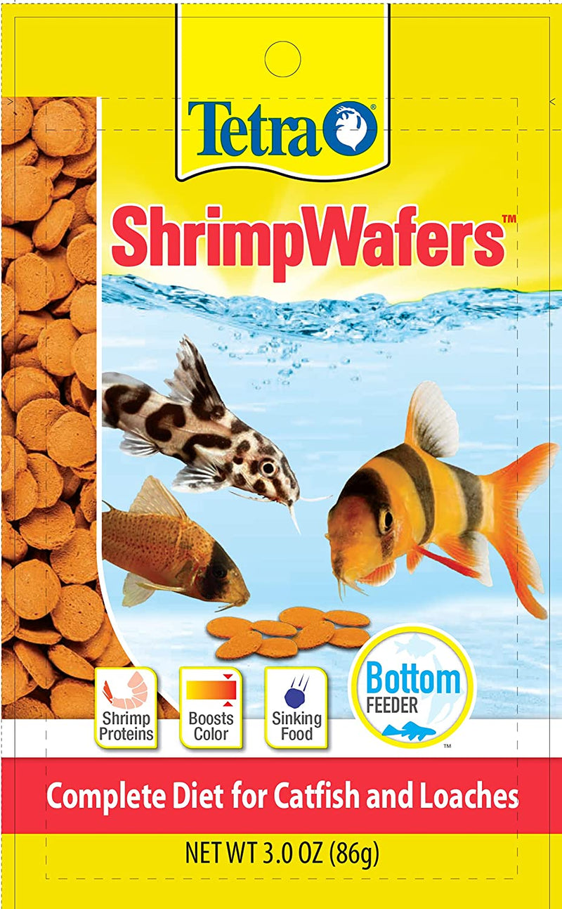 Tetra ShrimpWafers Food For Catfish & Loaches in Aquariums & Tanks - 3  OZ