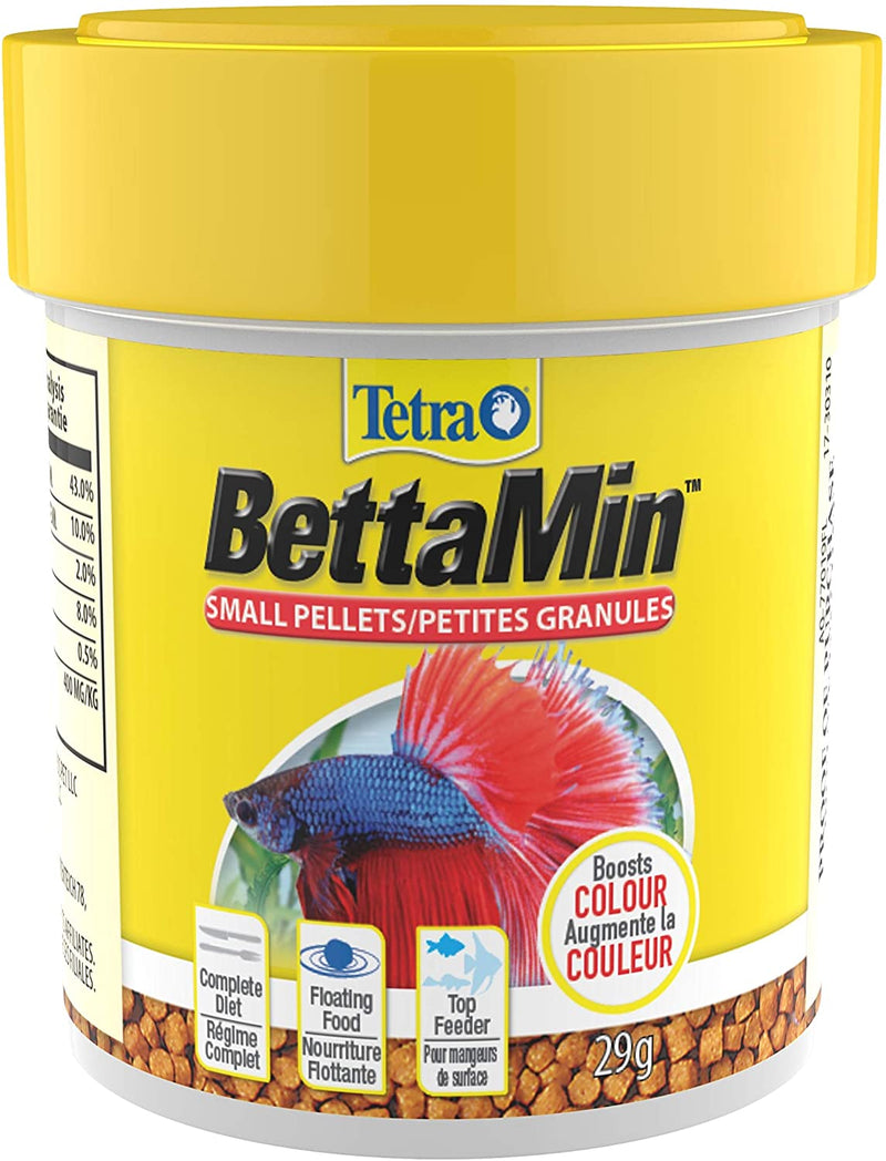 Tetra BettaMin Small Pellets Betta Food For Aquariums & Fish Tanks - 1.02 OZ