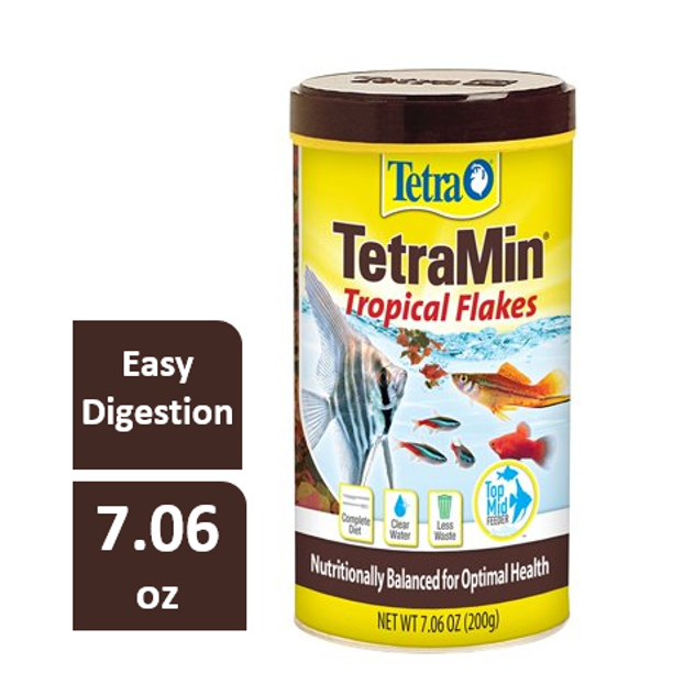 Tetra TetraMin Tropical Flakes For Aquariums & Fish Tanks - 7.06 OZ