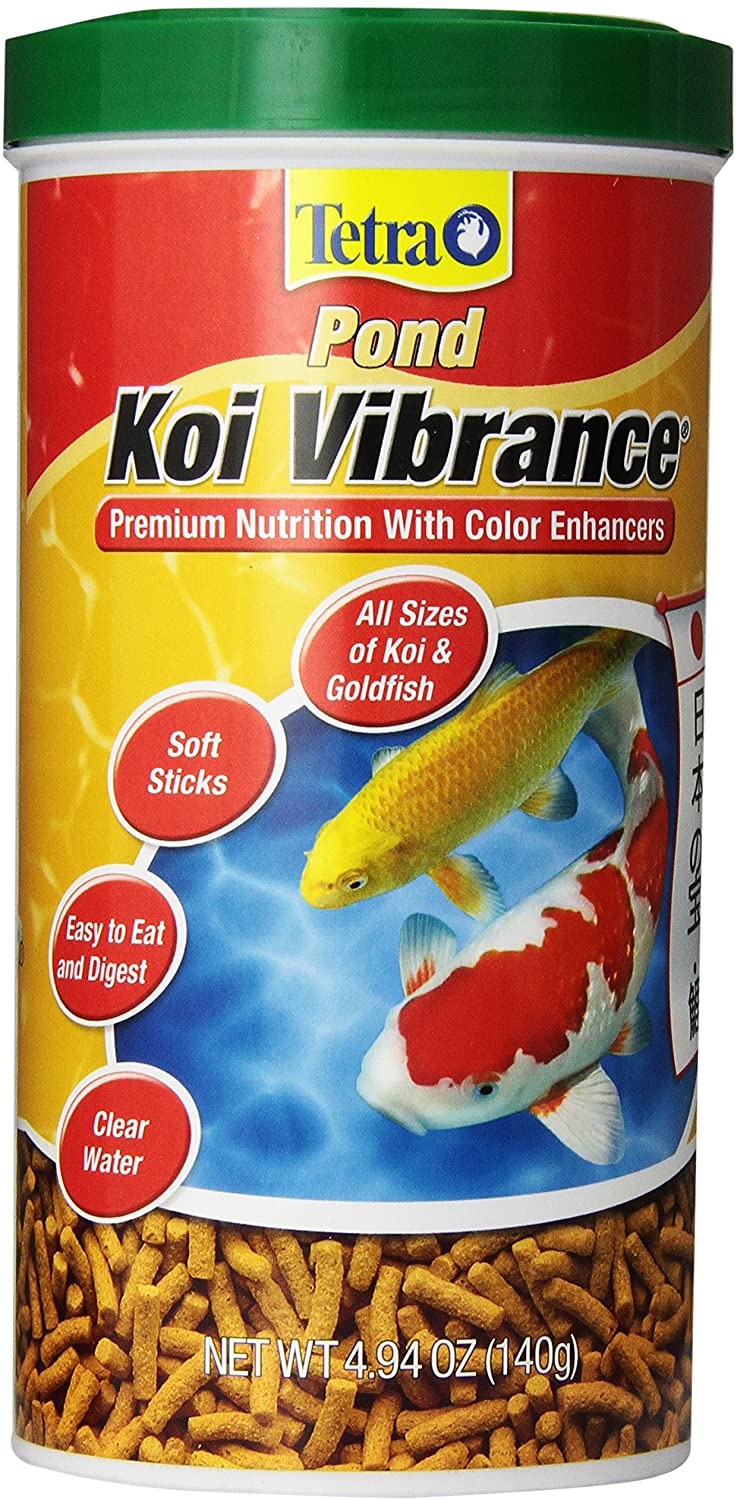 Tetra Pond Koi Vibrance Soft Sticks for Premium Nutrition Color Enhancement Boost For Goldfish & Koi - 4.94 OZ