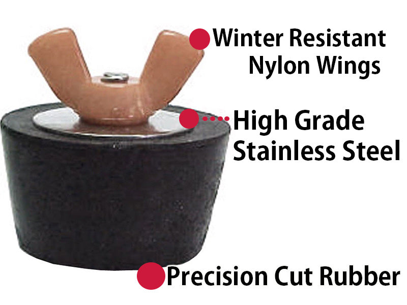 #5 Winter Plug 1 Inch Thread Fitting Rubber Expansion For Winterizing Pools & Spas By Technical Products